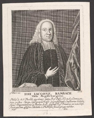 Porträt Johann Jakob Rambach (1693-1735)
