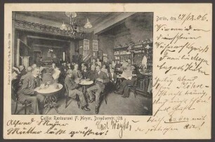 Ansichtskarte Gaststätte F. Meyer an der Dresdener Straße