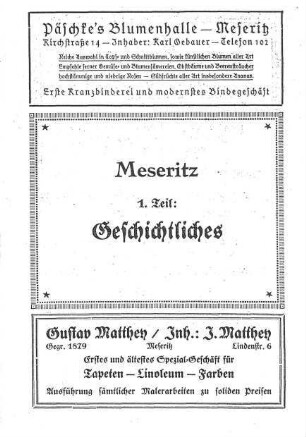 1. Teil: Geschichtliches