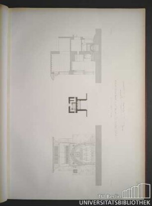 L. Plan facade et coupe d'une abreuvoire public. p. coste del. Imp: chez, L. Letronne. 15. Quai Voltaire. E. Ollivier SC.