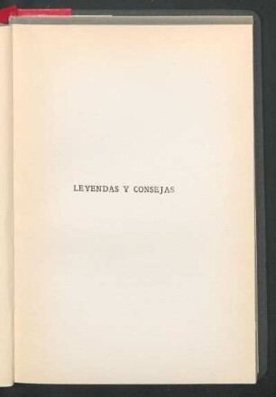 Leyendas y consejas