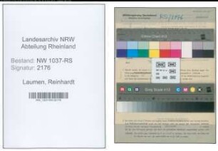 Entnazifizierung Reinhardt Laumen , geb. 25.02.1900 (Verw.Angestellter)