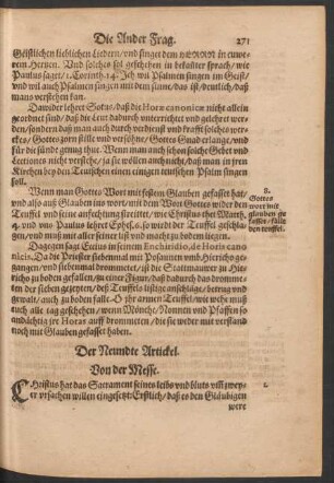 Der Neundte Artickel.