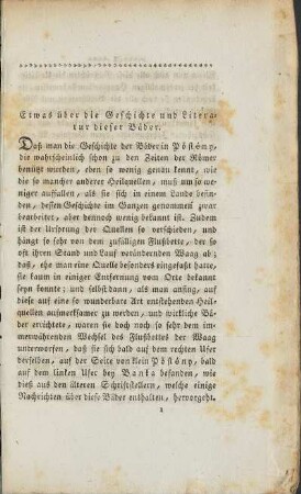 Etwas über die Geschichte und Literatur dieser Bäder.