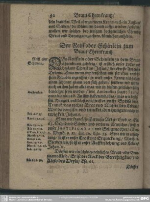 Der Reiff oder Schinlein zum Braut Ehrenkrantz