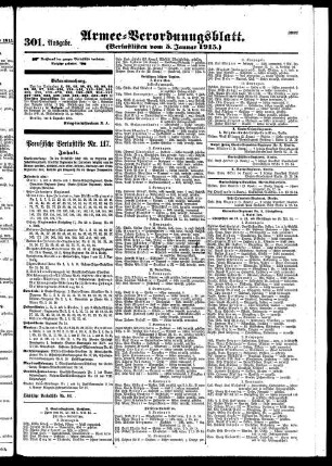 301.Ausgabe. Dienstag, 5. Januar 1915
