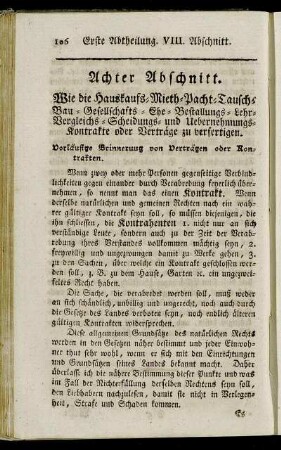 Achter Abschnitt. - Zehnter Abschnitt.