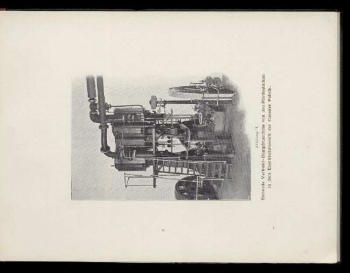 Abbildung 11. Stehende Verbund-dampfmaschine von 200 Pferdestärken in dem Elektricitätswerk der Casseler Fabrik.