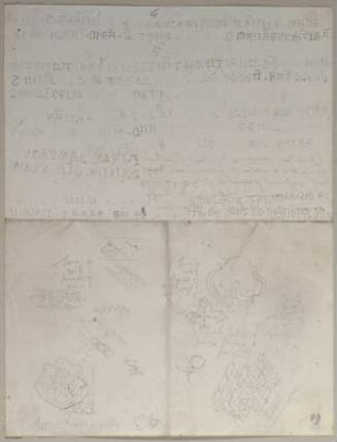 Die Nachschrift einer unbekannten Inschrift sowie einzelne Ornamente