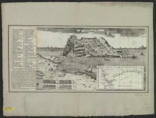 Ansicht von Gibraltar, Kupferstich, ab1704 : Gibraltar. - Madrid : Libreria D. Juan de Esparza , [ab 1704]. - 1 Ansicht : Kupferstich ; 55 x 31 cm