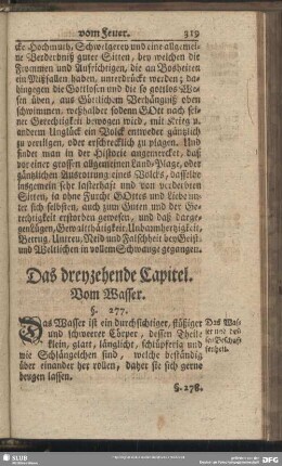 Das dreyzehente Capitel. Vom Wasser