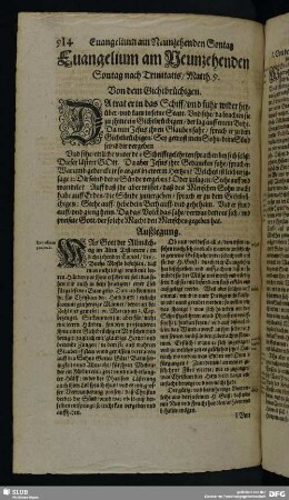 Evangelium am Neunzehenden Sontag nach Trinitatis, Matth. 9.