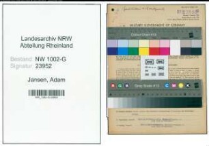 Entnazifizierung Adam Jansen, geb. 09.06.1898 (Gastwirt)