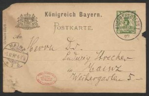 Brief an B. Schott's Söhne : 08.12.1897