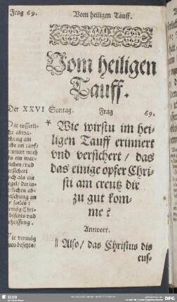 Vom heiligen Tauff