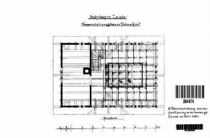 Unterschüpf: Nebengebäude Wasserstation Grundriß (mit Gebälk)