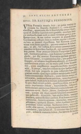 XXVIII. Io. Baptista Fensonius.