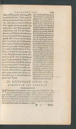 In Epistolam Iudae Argumentum ...