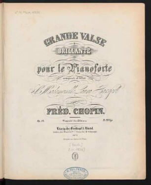 Grande valse brillante pour le pianoforte : op. 18