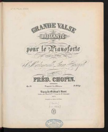 Grande valse brillante pour le pianoforte : op. 18