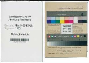 Entnazifizierung Heinrich Raber , geb. 22.05.1900 (Schlosser)