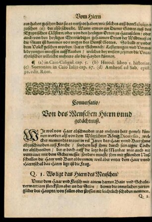 Conversatio/ Von des Menschen Hiern unnd gedächtnuß.