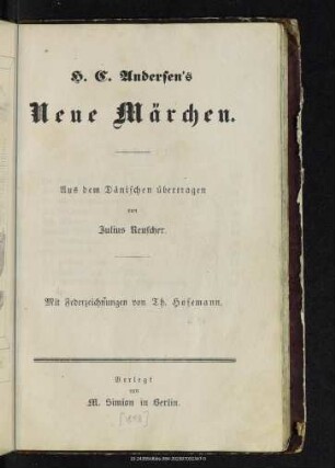 H. C. Andersen's Neue Märchen