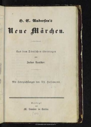 H. C. Andersen's Neue Märchen