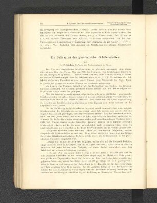 Ein Beitrag zu den physikalischen Schülerarbeiten.
