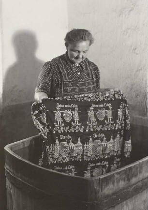Arbeitsprozess, Steinauer Blaudruck, 1954