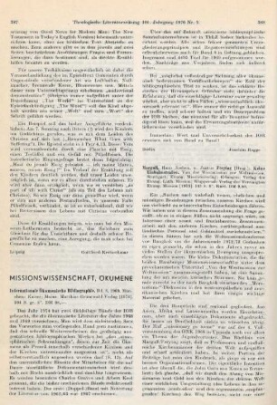 388-389 [Rezension] Keine Einbahnstrassen