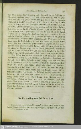 32. Die umliegenden Dörfer u. s. w.