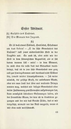 [I.] Gefühle des Daseins