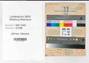 Entnazifizierung Heinrich Johnen , geb. 08.10.1888 (Zugfuehrer)