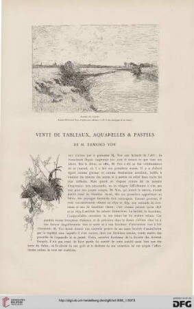 12: Vente de tableaux, aquarelles & pastels de M. Edmond Yon
