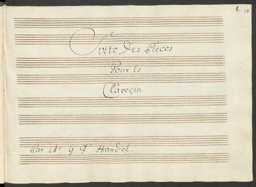 Suiten. Arr; cemb; E-Dur; HWV 430