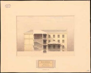 Schule der jüdischen Gemeinde, Frankfurt/Main: Querschnitt 1:100