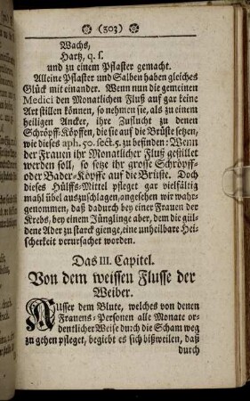 Das III. Capitel. Von dem weissen Flusse der Weiber.