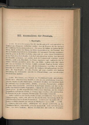 XII. Anomalieen der Prostata.
