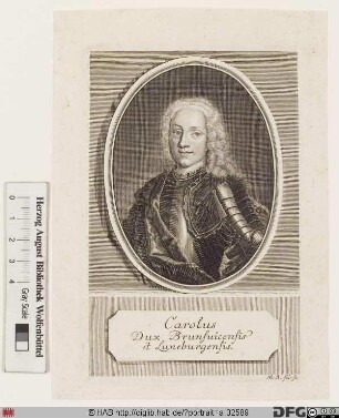 Bildnis Carl I., Herzog zu Braunschweig-Lüneburg-Wolfenbüttel (reg. 1735-80)