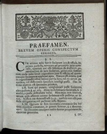 Praefamen, brevem operis conspectum exhibens.