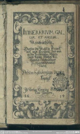 Itinerarivm Galliae Et Angliae