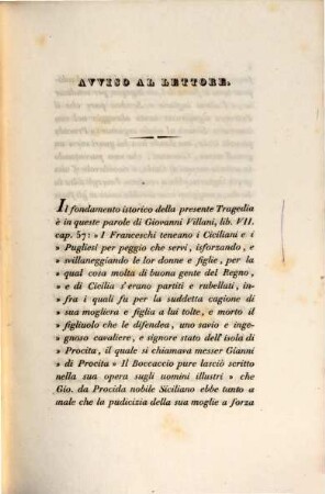 Giovanni da Procida : Tragedia