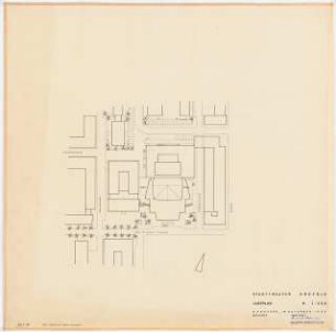 Stadttheater, Krefeld: Lageplan 1:500
