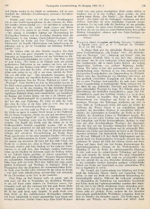 138-140 [Rezension] Wingren, Gustaf, Evangelium und Kirche