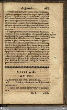 Caput XIII. De Ubi