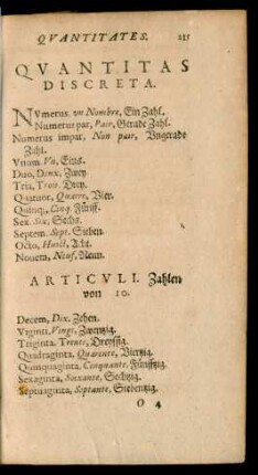 Quantitas Discreta.