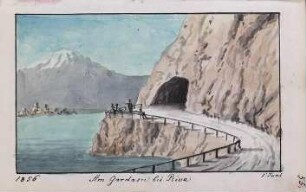'Am Gardasee bei Riva' Aquarell