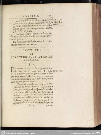 Caput VIII. De Scriptoribus Historiae Iudaicae