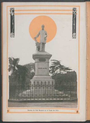 Estatua de José Mazzini en el Paseo de Julio - [Ilustración]